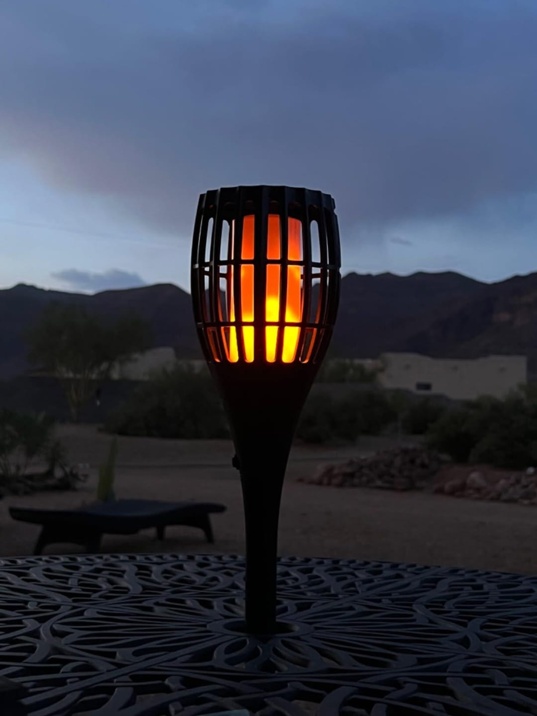 Customer photo review of Everbeam P1 Solar Torch Light With Flickering Flame