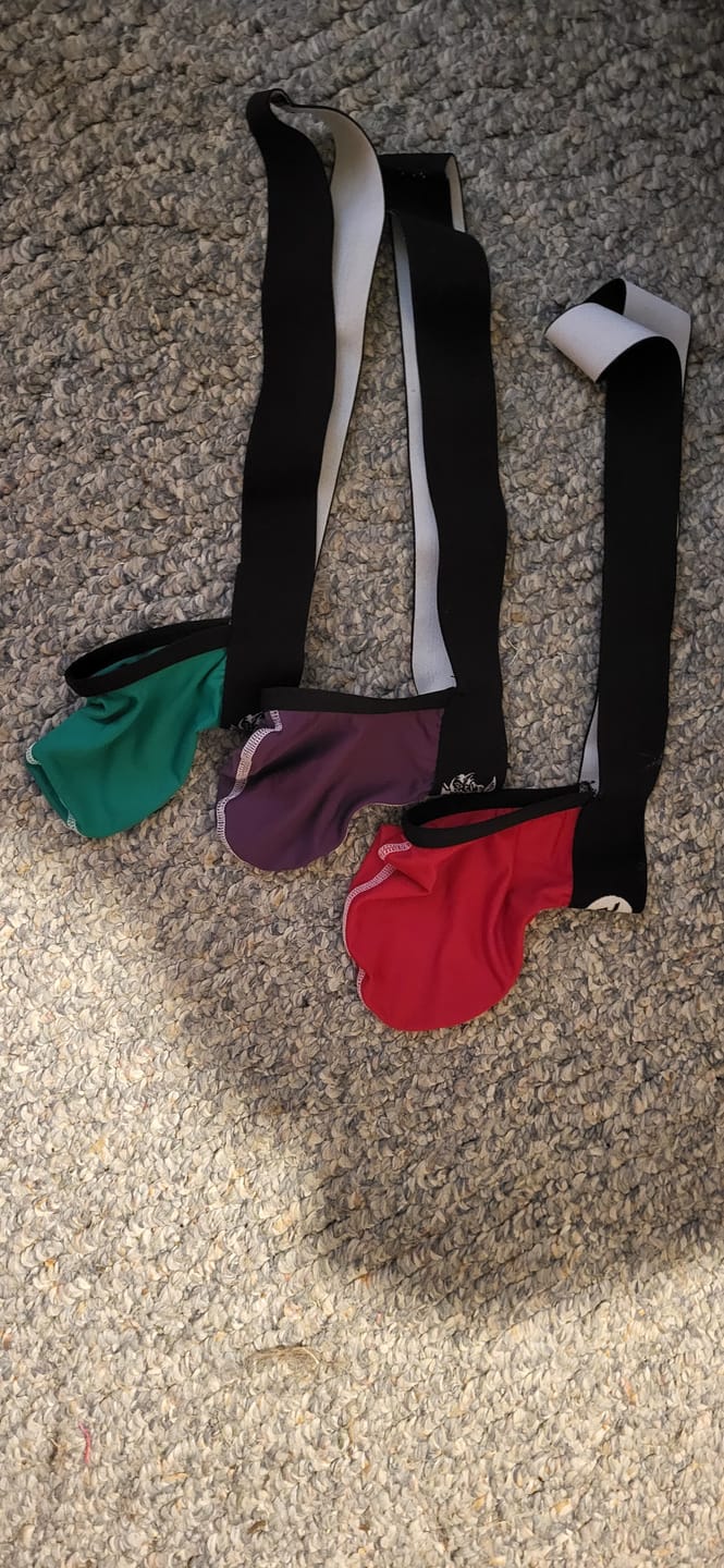 Customer photo review of Nylon 0in Strapless Jocks No Fly 1pk Red