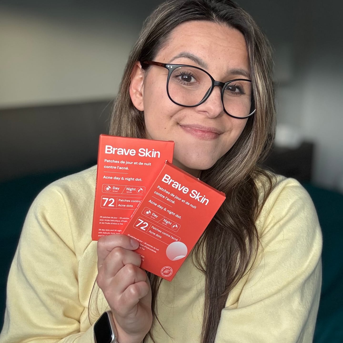 Customer photo review of Brave Skin - Patches de jour et de nuit contre l'acné