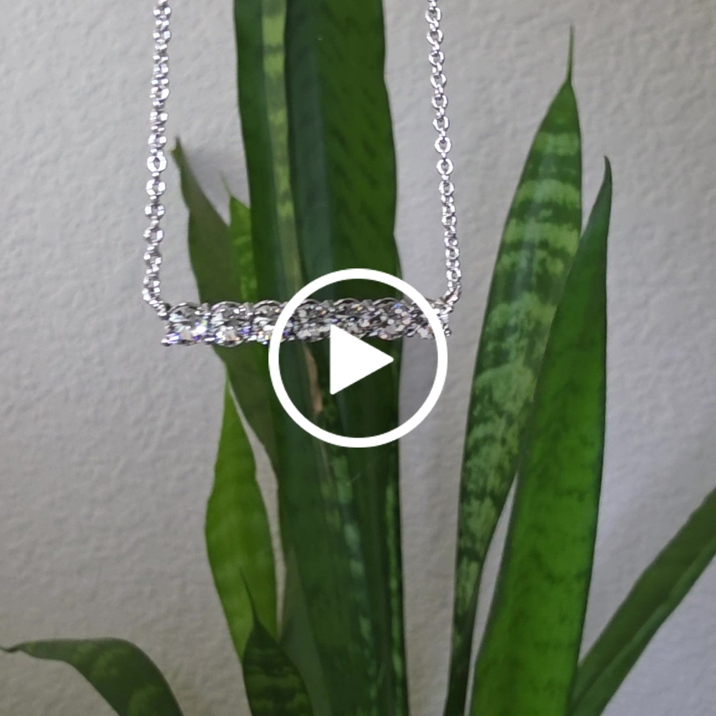 Customer video review of Lynn 18k White Gold Plated Necklace with Swarovski Crystals