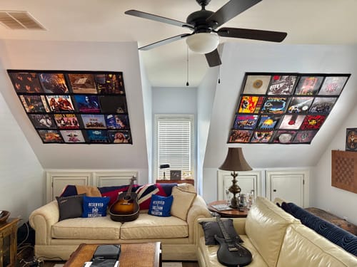 Customer photo review of 12" Vinyl Record Display Frame - LP Wall Storage