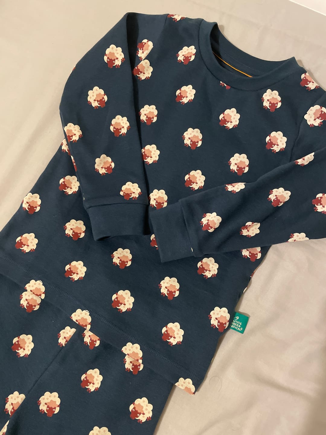 Customer photo review of Sleeping Sheep Organic Pyjamas