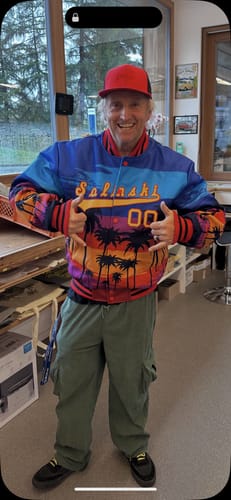 Customer photo review of Maßgeschneidertes Königsblau Gold Jacke