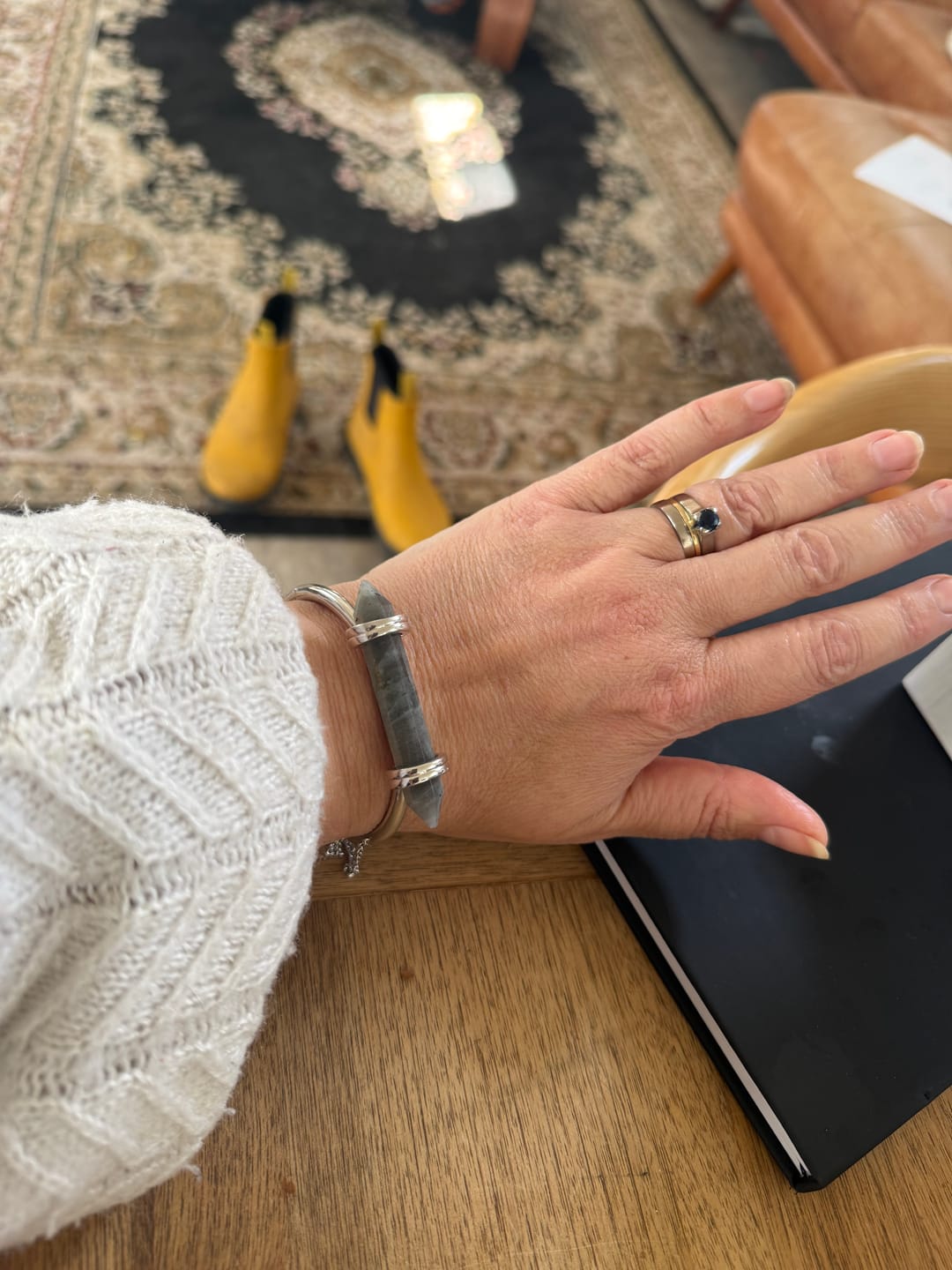 Customer photo review of Stoned Maiden Swappable Bracelet Sterling Silver