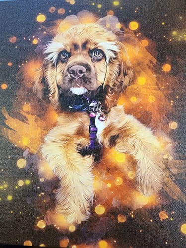 Customer photo review of Pet Art Canvas Print