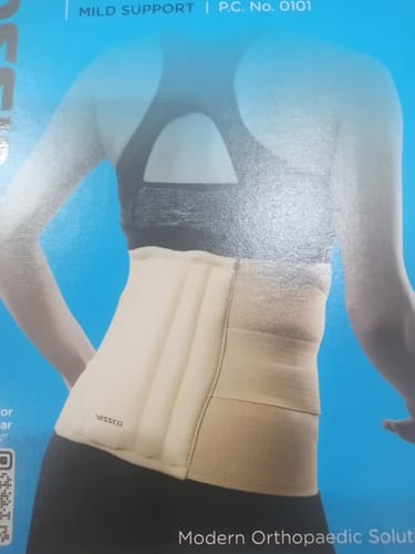 Customer photo review of Sacro Lumbar Belt 12" Back Double Strap | Supports the Lower back | Corrects Posture & Relieves Back Pain (Beige)