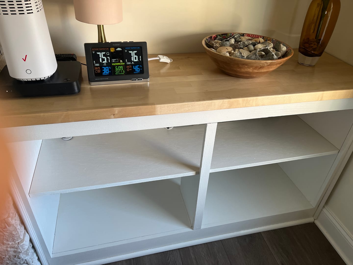 Customer photo review of 56-inch Hardwood Garage Workbench Top