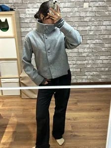 Customer photo review of Rosalia Elegant Jacket with Stand Collar