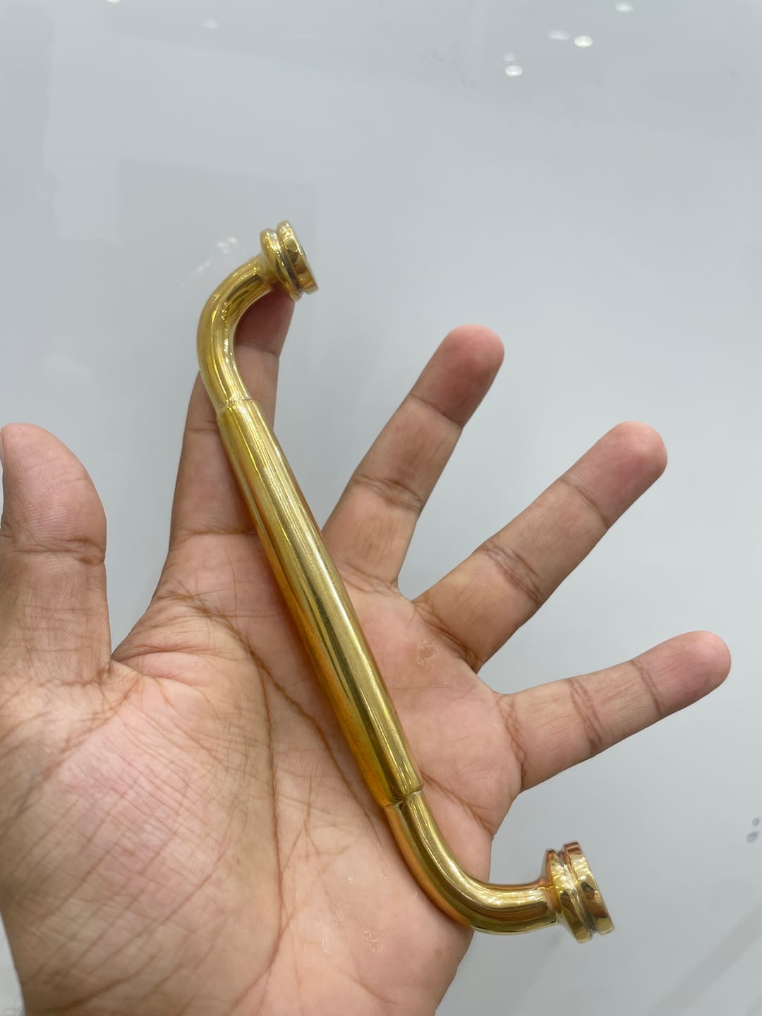 Customer photo review of Classic Cabinet Pulls - Unlacquered Brass Polished
