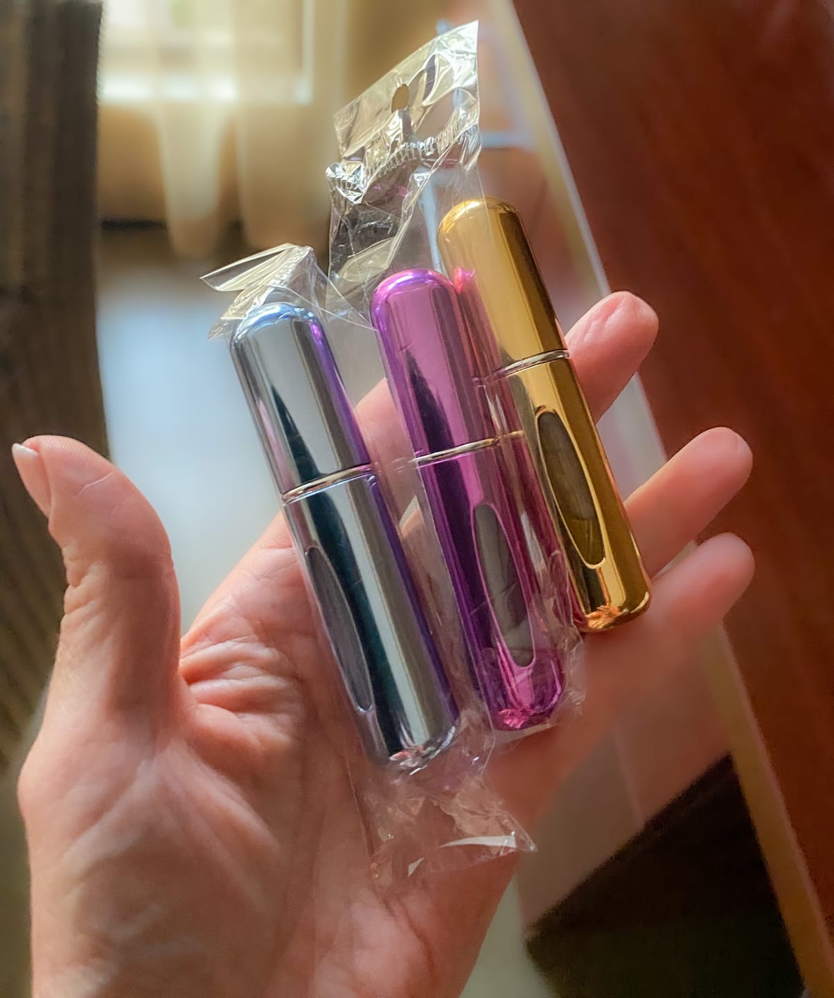 Customer photo review of Refillable Mini Perfume Spray Bottle - 5ml capacity