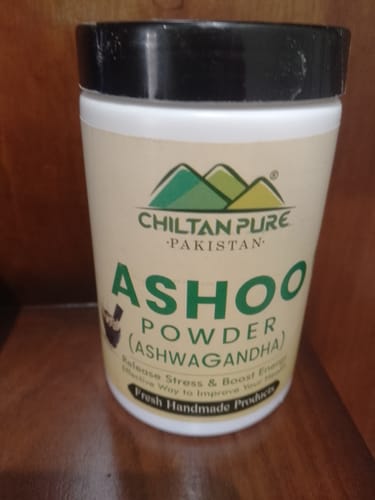 Customer photo review of Ashoo Powder – Release Stress & Boosts Energy [اشوگندھا - Ashwagandha]