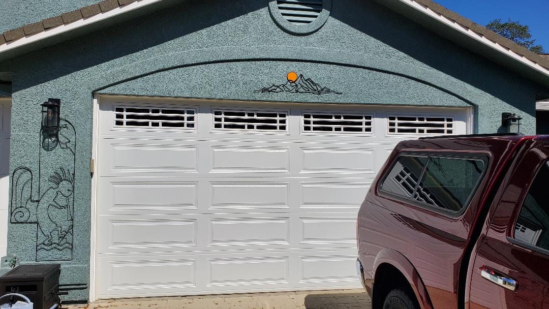 Customer photo review of Mountain and Gold Sun Metal Wall Art