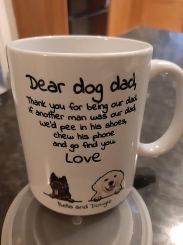 Customer photo review of Personalised Mug With Dog or Cat - Dear Pet Parent