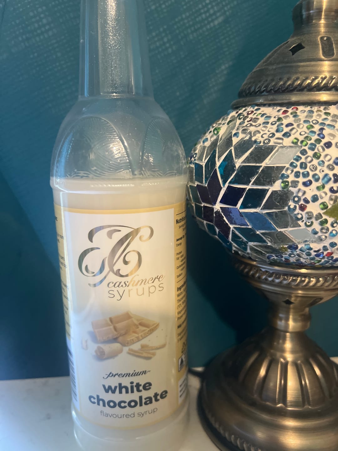 Customer photo review of White Chocolate Coffee Syrup