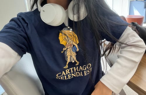 Customer photo review of Carthago Delenda Est Morton's Salt Parody Logo Unisex T-Shirt