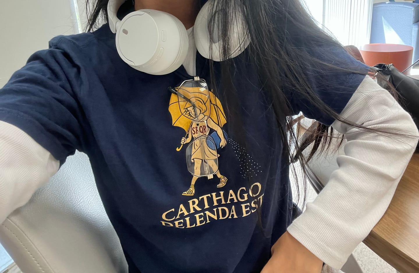 Customer photo review of Carthago Delenda Est Morton's Salt Parody Logo Unisex T-Shirt