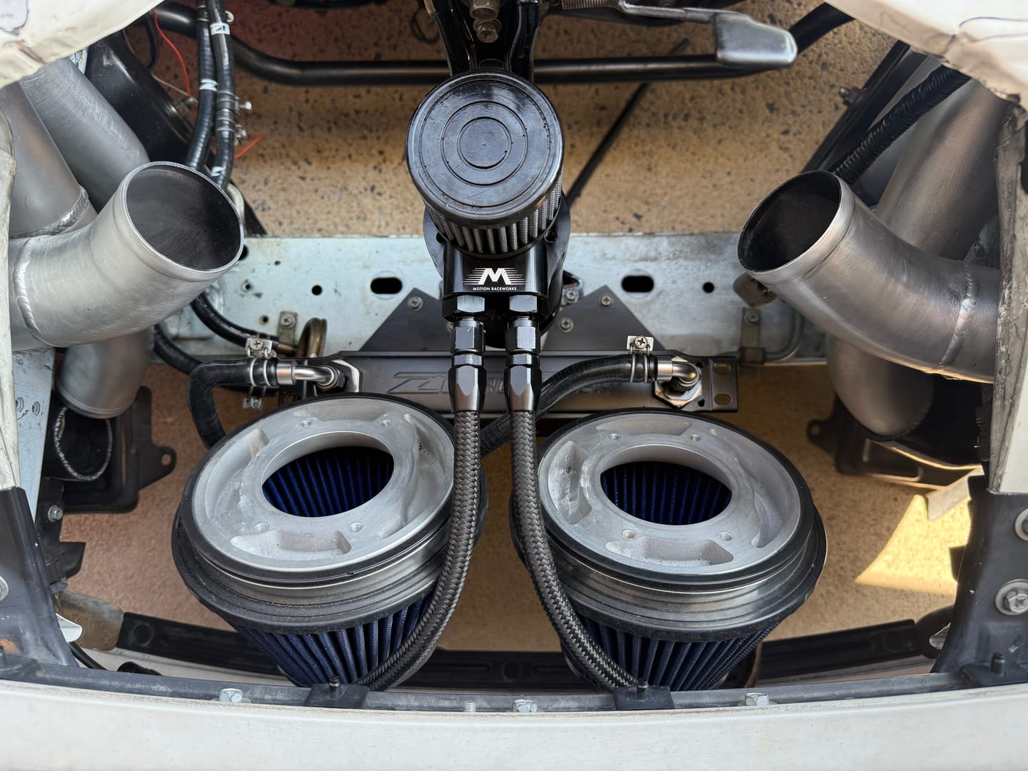 Customer photo review of Top Loader Billet Internally Baffled Oil Catch Can (Dual 10AN Port)