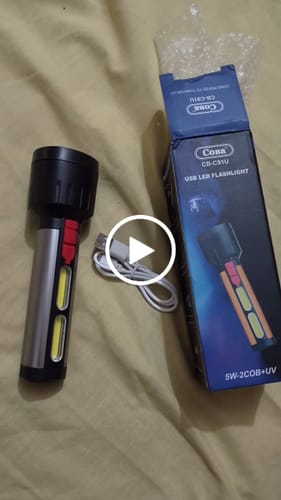 Customer video review of Lot Imported Coba USB LED Flashlight C191U
