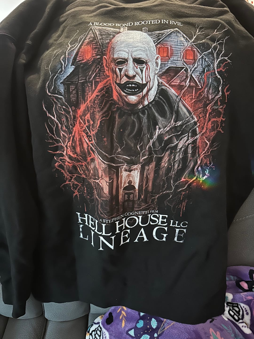 Customer photo review of Hell House LLC: Lineage A Blood Bond Zip Hoodie
