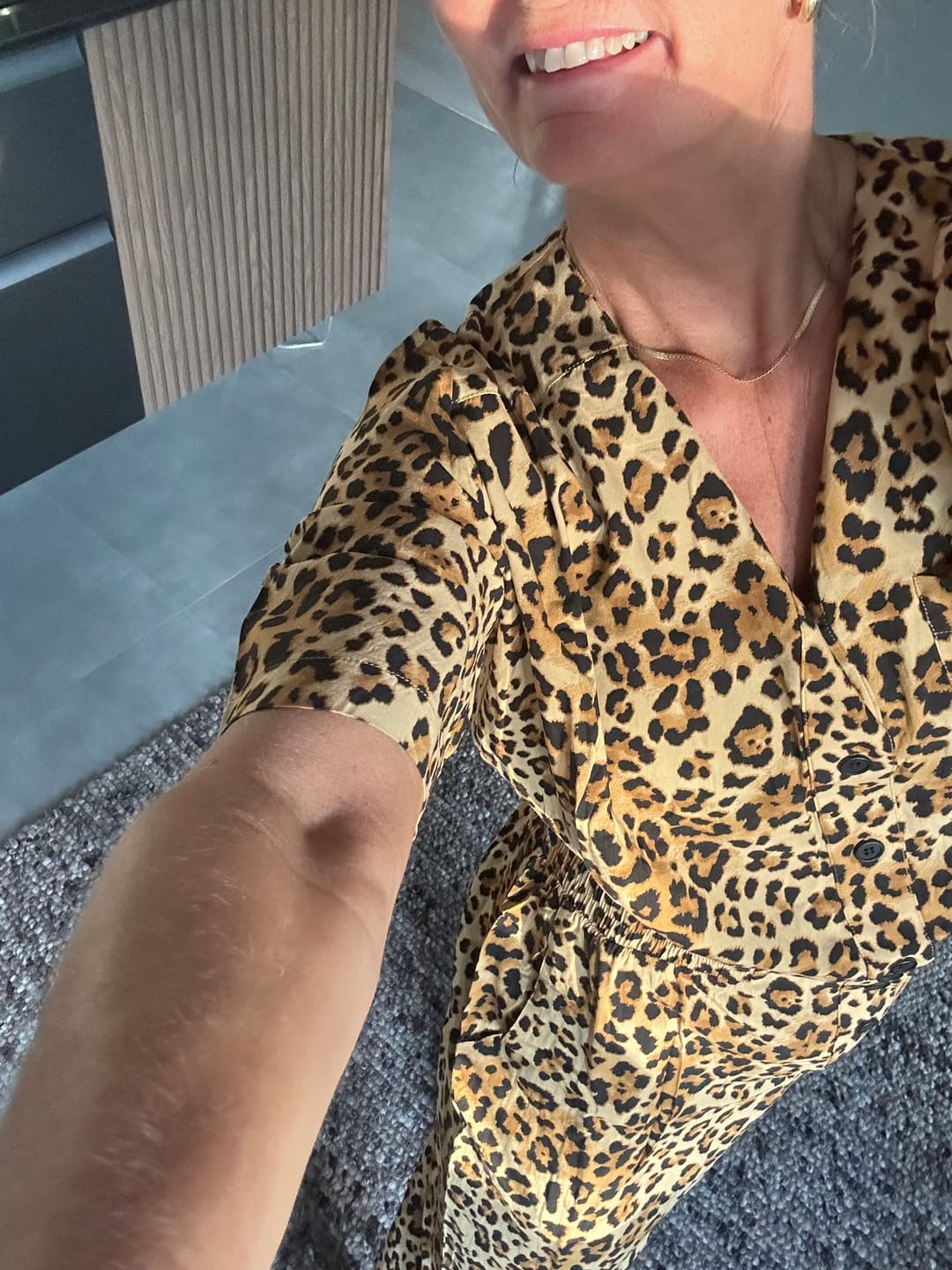Customer photo review of Goldie Jumpsuit - leopard