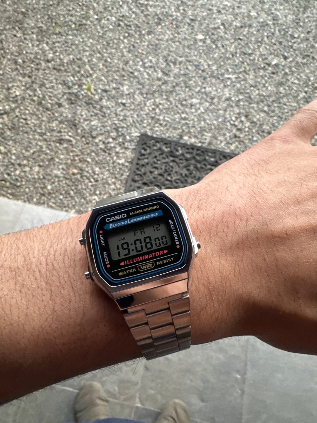 Customer photo review of Reloj Casio Vintage A168WA-1WDF Electroluminescence Plateado