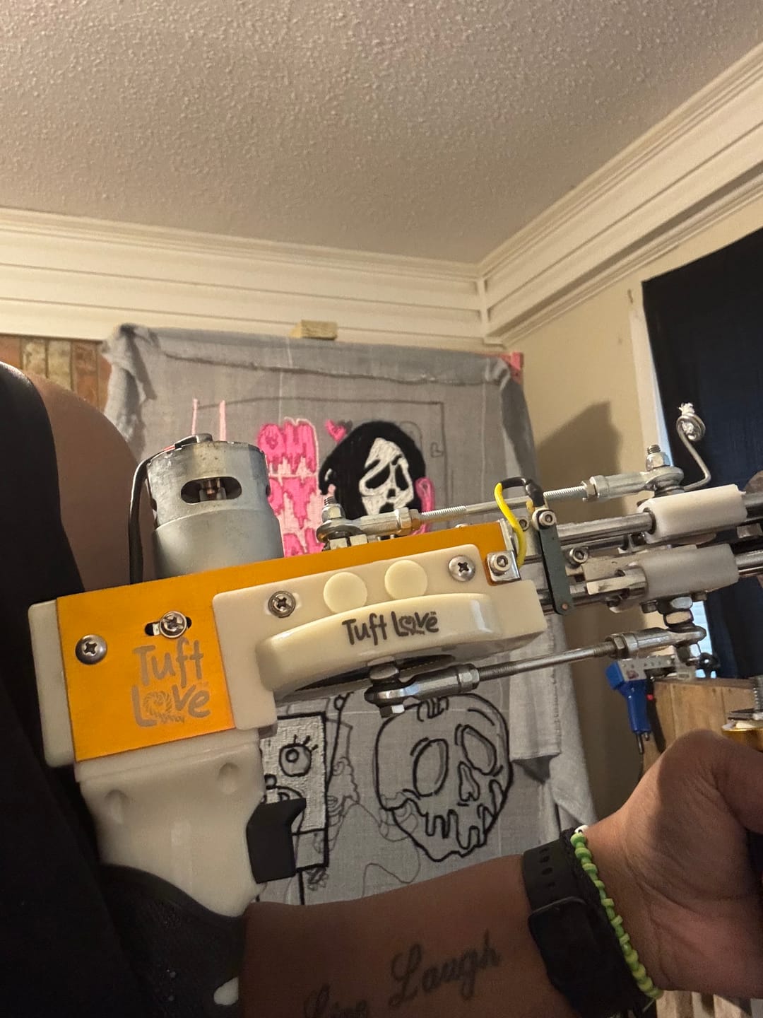 Customer photo review of The Spider — Cut & Loop Pile Tufting Machine