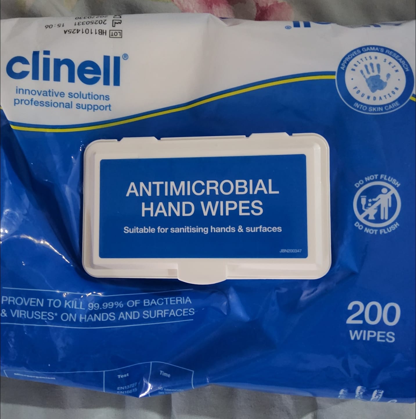 Customer photo review of Clinell Antibacterial Hand Wipes Pack of 200