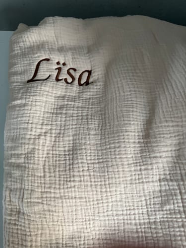 Customer photo review of Couverture Gaz de coton et Polaire