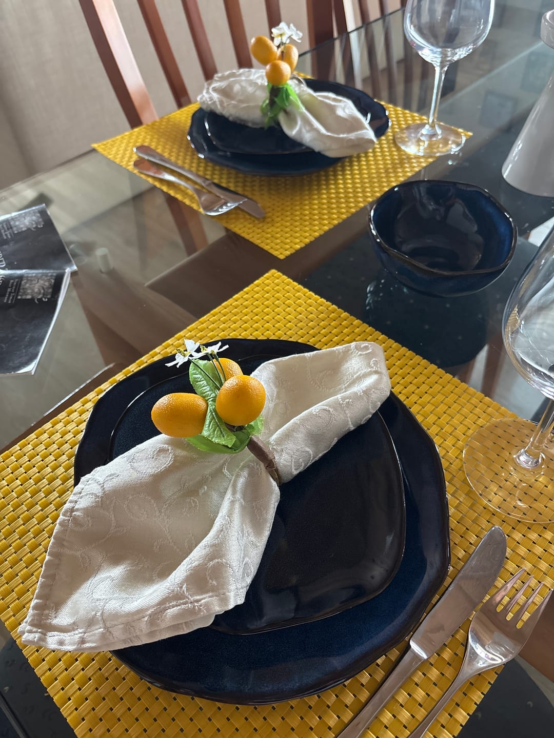 Customer photo review of 4-Piece Stoneware Mug Set in Ocean Blue