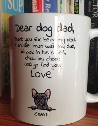 Customer photo review of Personalised Mug With Dog or Cat - Dear Pet Parent