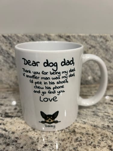 Customer photo review of Personalised Mug With Dog or Cat - Dear Pet Parent