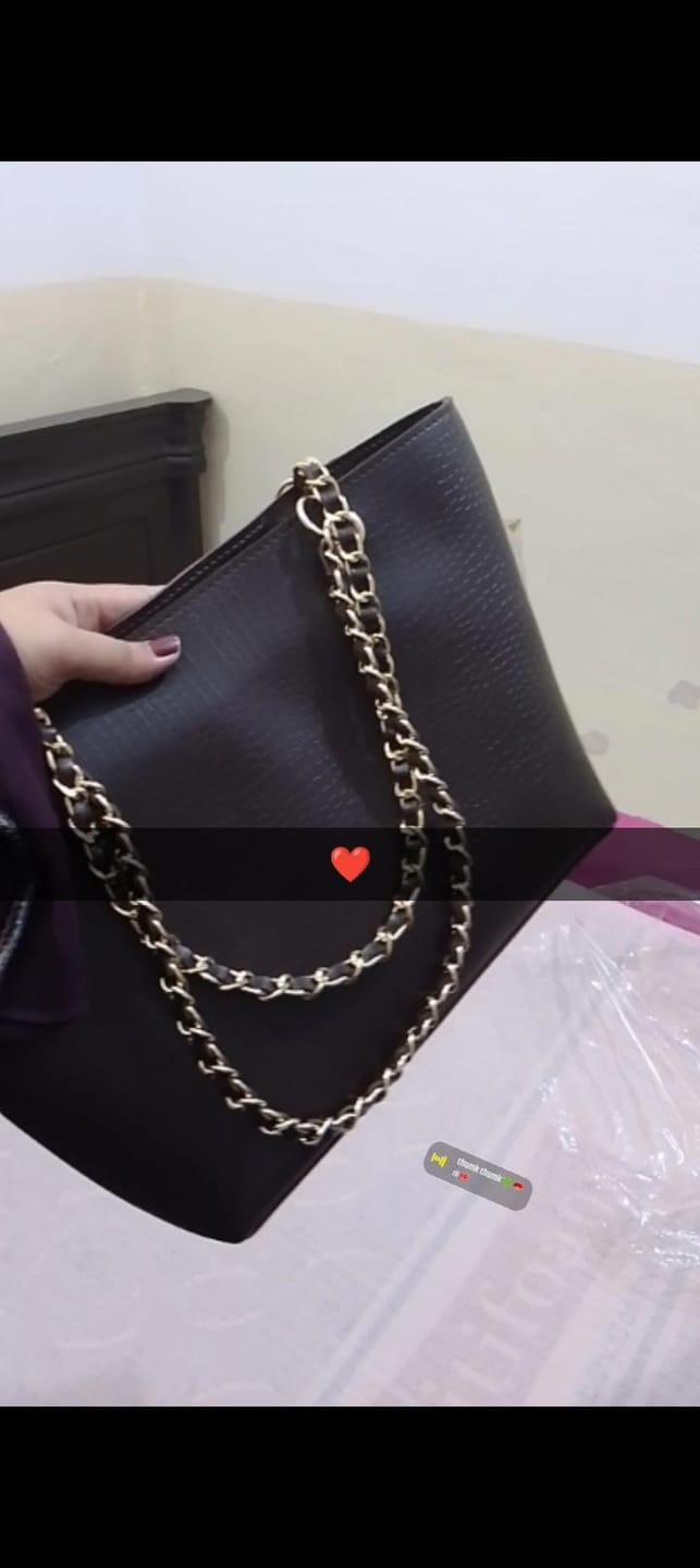 Customer photo review of Black New Wave Tote Bag