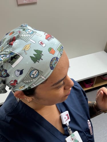 Customer photo review of DuoStyle Scrub Hat - Twilight