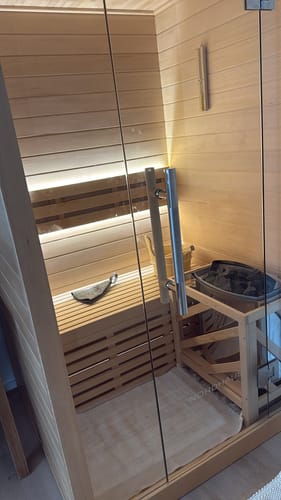 Customer photo review of 2 Person Traditional Sauna - 4.5kw Harvia Heater