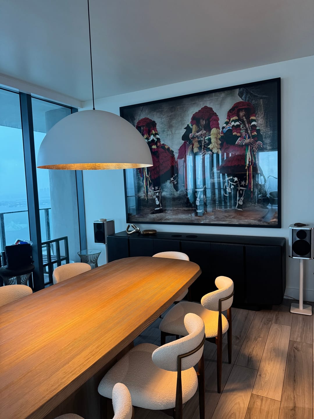 Customer photo review of Oversized Metal Dome Pendant Light