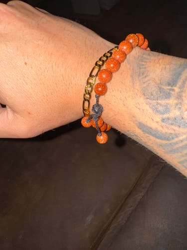 Reseña con foto de un cliente sobre Pulsera Fígaro Oro 5mm