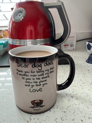 Customer photo review of Personalised Mug With Dog or Cat - Dear Pet Parent