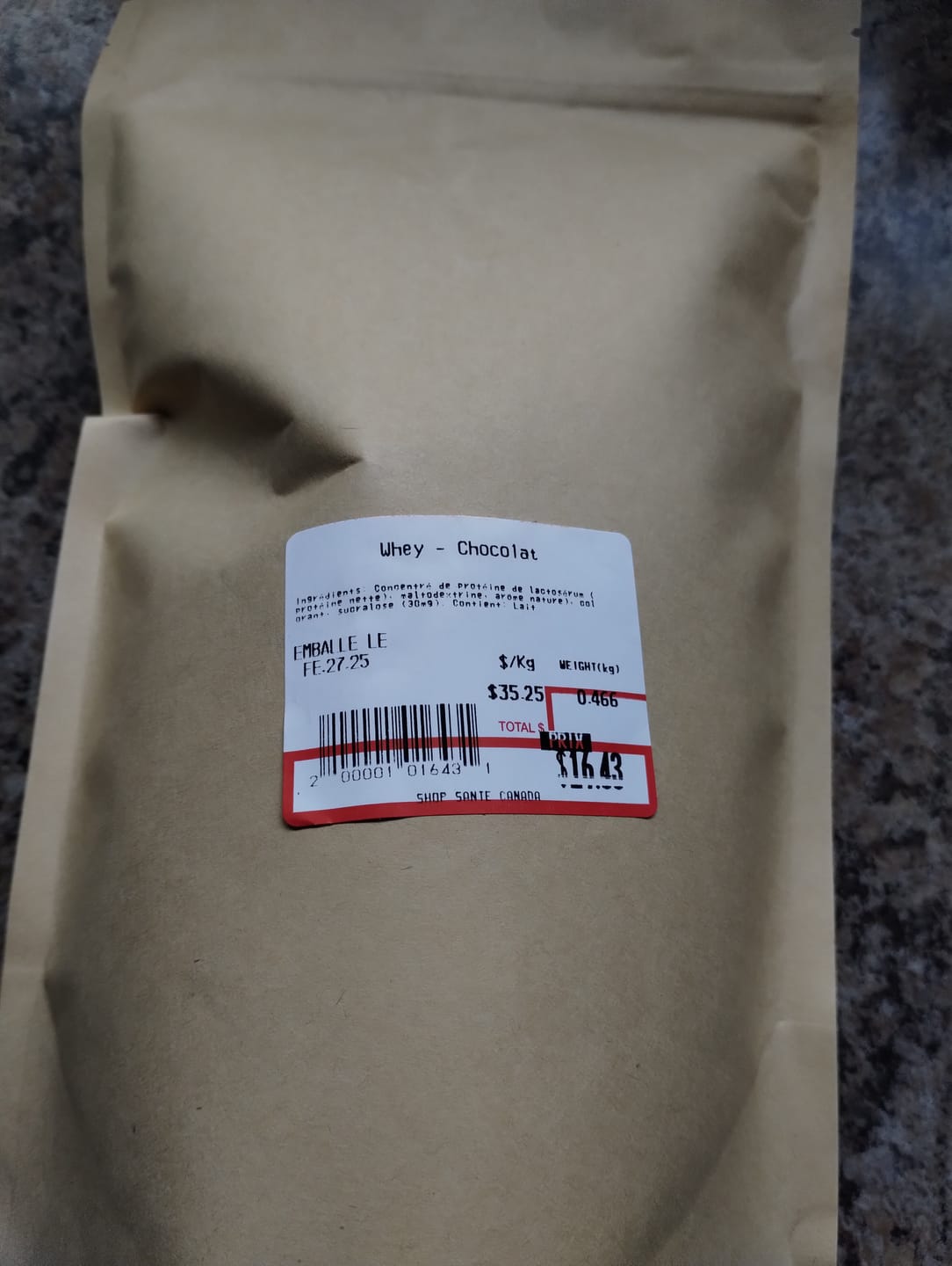 Customer photo review of VRAC - Whey (1lb)