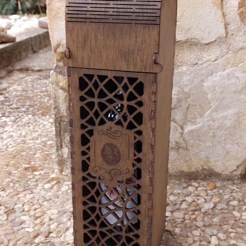 Customer photo review of Decorative gift bottle box laser cut svg file