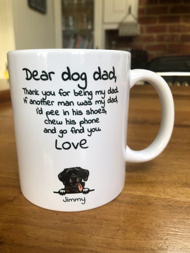 Customer photo review of Personalised Mug With Dog or Cat - Dear Pet Parent