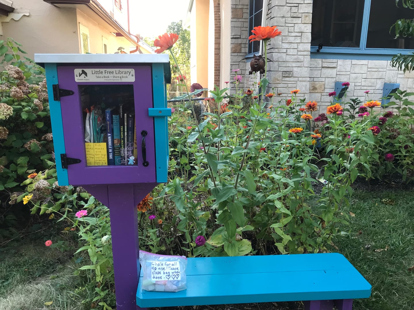 Customer photo review of Mini Shed Little Free Library
