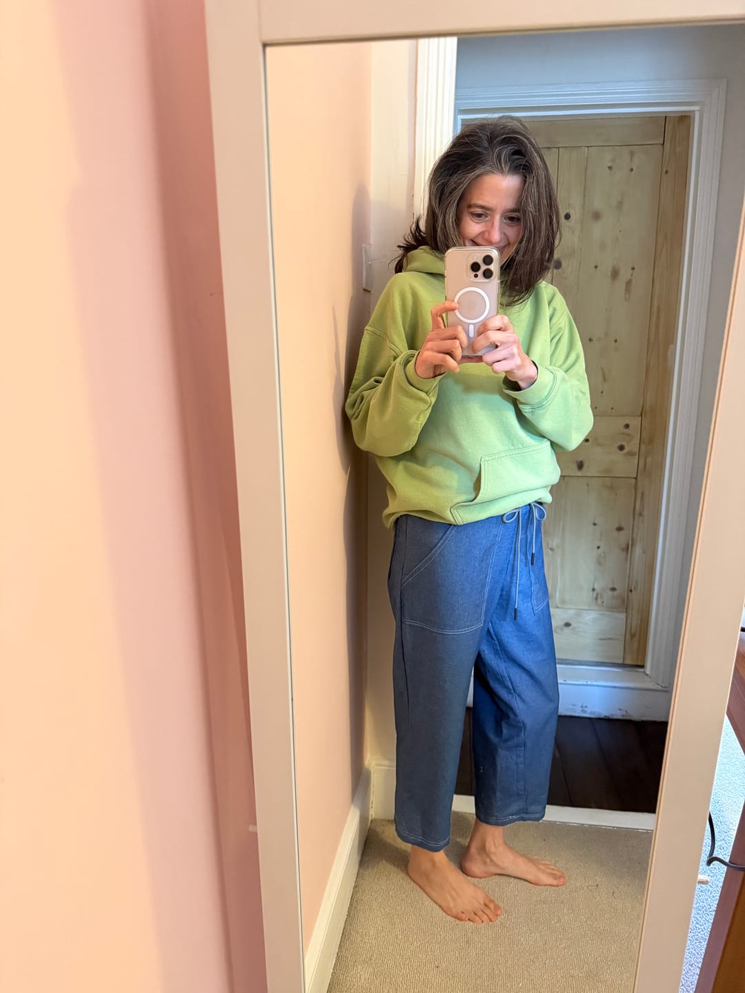 Customer photo review of Lightweight 4oz Washed Denim Fabric