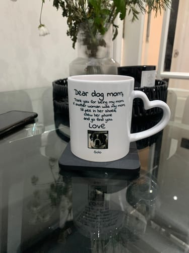 Customer photo review of Personalised Mug With Dog or Cat - Dear Pet Parent