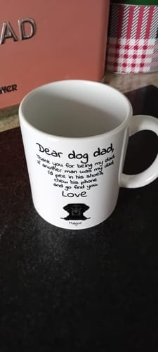 Customer photo review of Personalised Mug With Dog or Cat - Dear Pet Parent