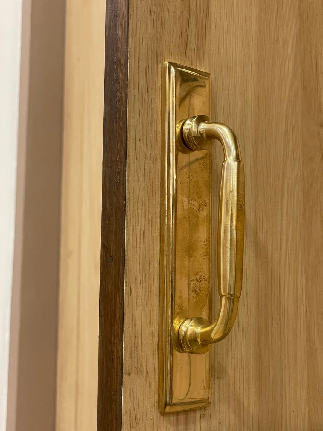 Customer photo review of Classic Cabinet Pulls - Unlacquered Brass Polished