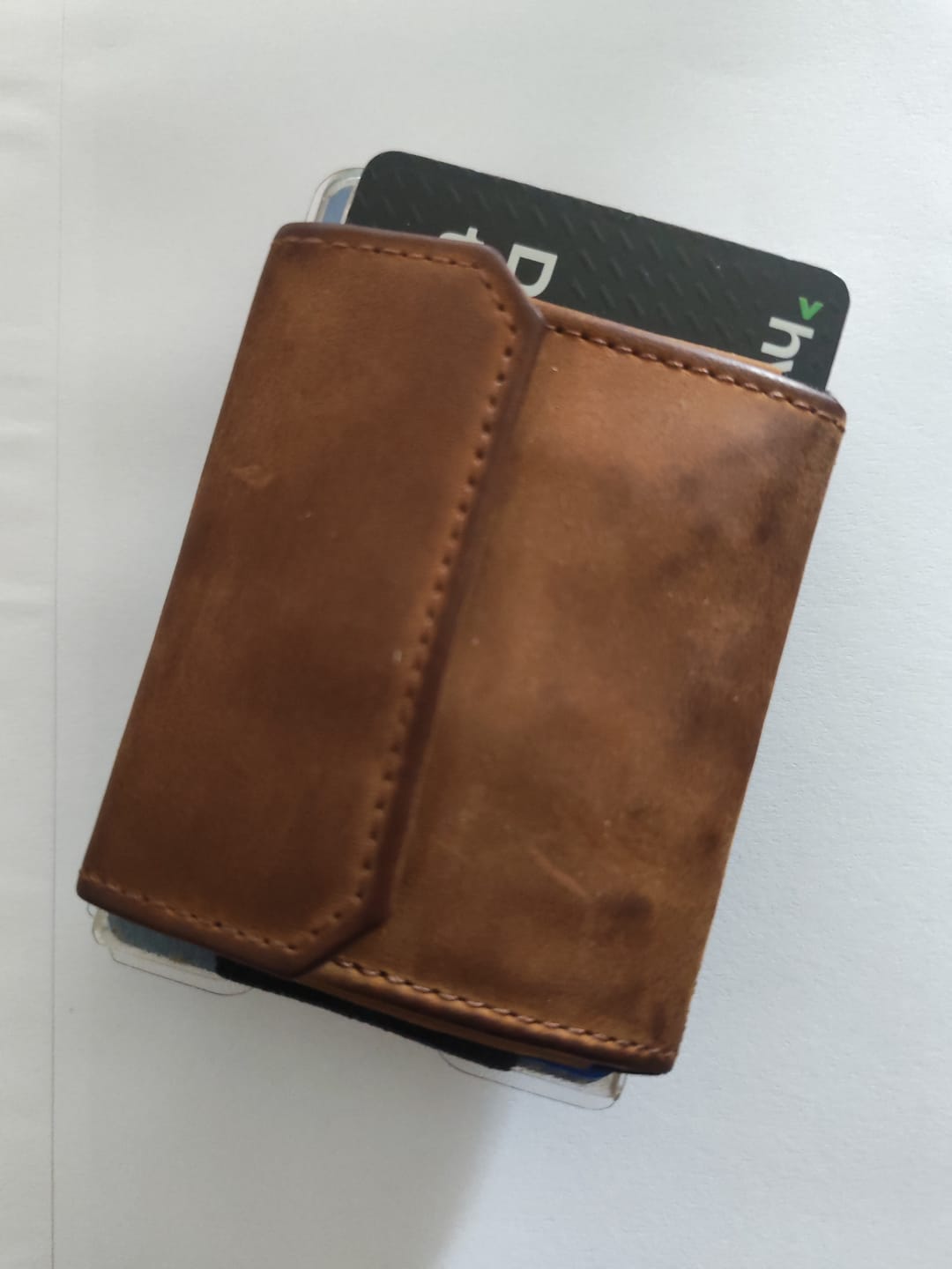 Customer photo review of Nano Boy Pocket card holder wallet with leather coin pocket