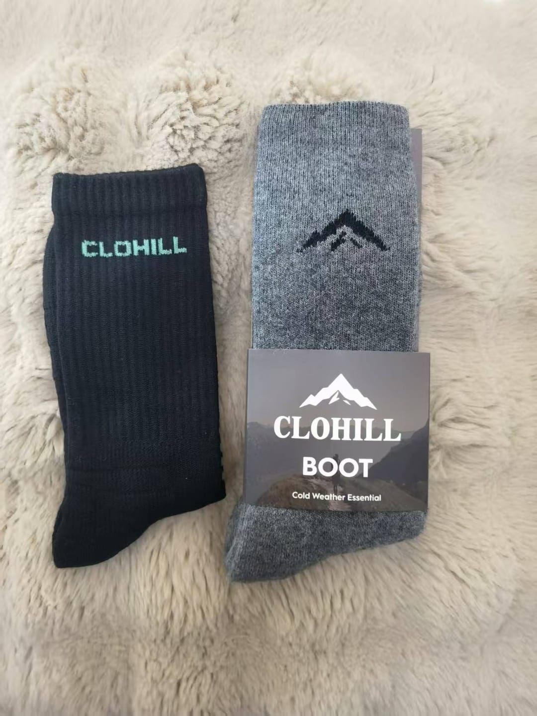Customer photo review of Heavy Duty Alpaca Boot Socks丨Unisex