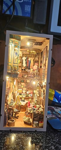 Customer photo review of Sewing Room DIY Wooden Book Nook Shelf Insert