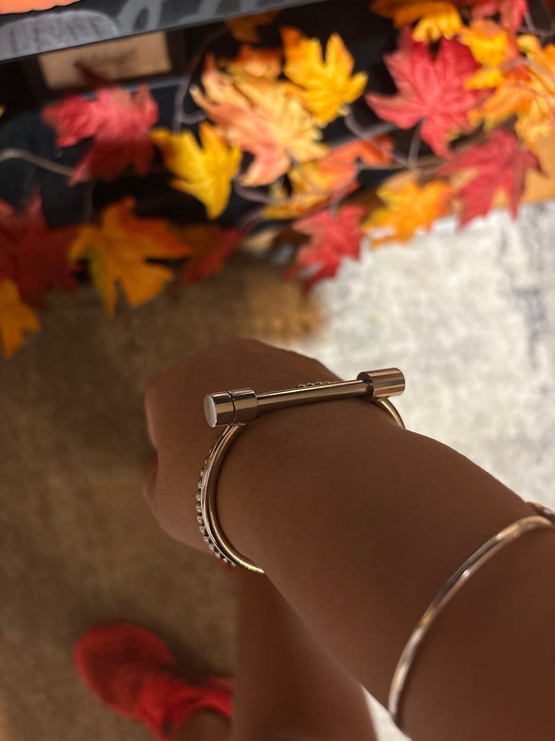 Customer photo review of Tabitha Stainless Steel Bar Bangle