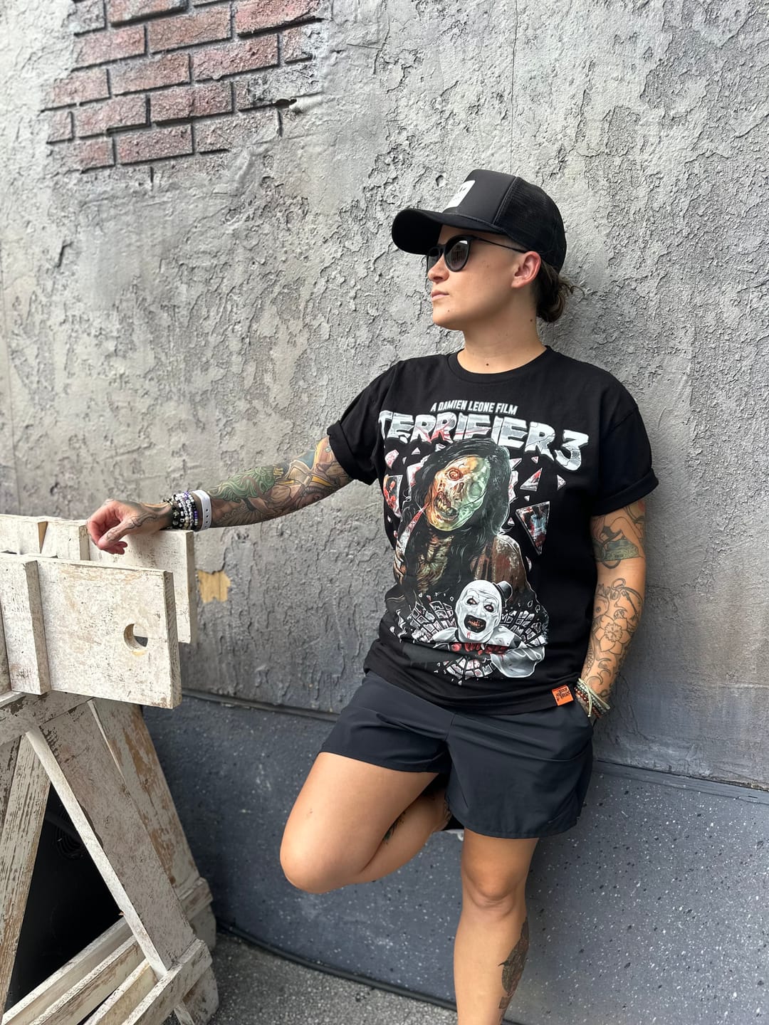 Customer photo review of Terrifier 3 Glass Act T-Shirt